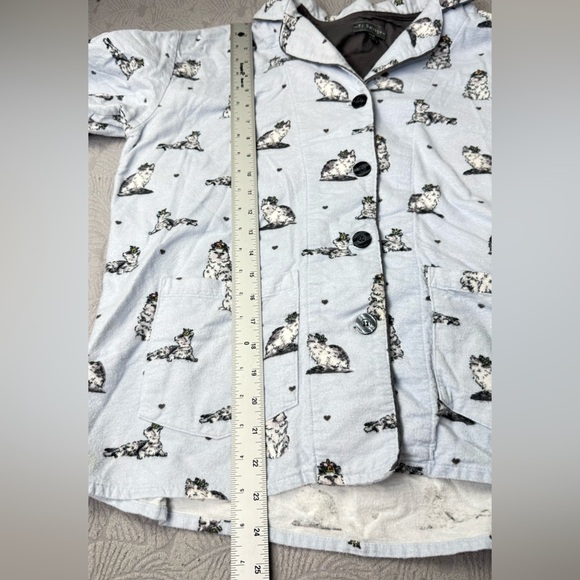 Set-‎ PJ Salvage Cat Lovers Novelty Print 100% Cotton Pajama Size Small Blue - Picture 9 of 10